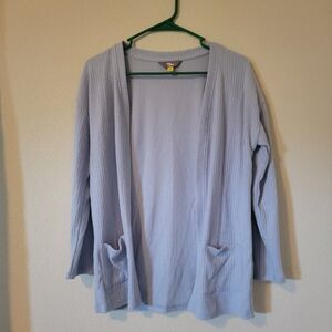 Girl's Long-sleeved Cardigan, Light Blue, Size L (12-14)